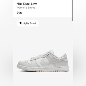 Nike Dunk Low Sneakers - White and Gray